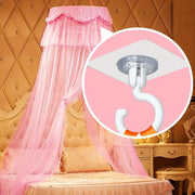 Ceiling Hooks Pack of 2 No Drilling Slip-Resistant Plastic 360 Degree Swivel