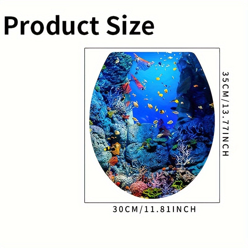 Toilet Lid Decal Self-Adhesive Bathroom Wall Sticker Ceramic Surface Decor