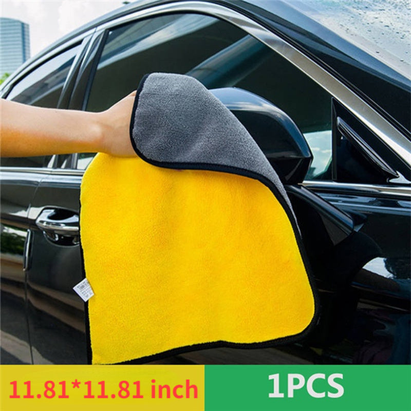 Микрофибровое автомобильное полотенце Желтое Серое Многофункциональное Безцарапающее Впитывающее
