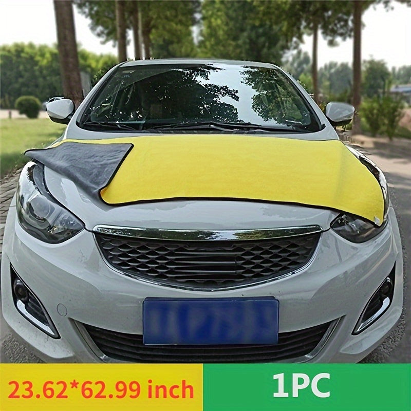 Microfiber Car Towel Yellow Gray Multi-Purpose Scratch-Free Absorbent