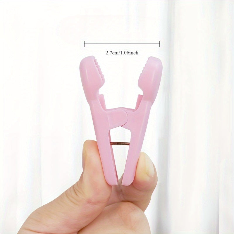 Juego de 10 pinzas de ropa de plástico con forma de conejo, antideslizantes, a prueba de viento, clips para lavandería