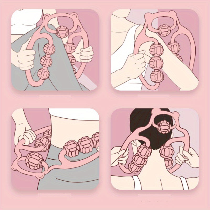 Bo'sh joylarni yumshatish uchun almashtiriladigan yostiqlarga ega bo'lgan bo'yin, yelka, orqa va oyoqlar uchun portativ massaj qiluvchi.