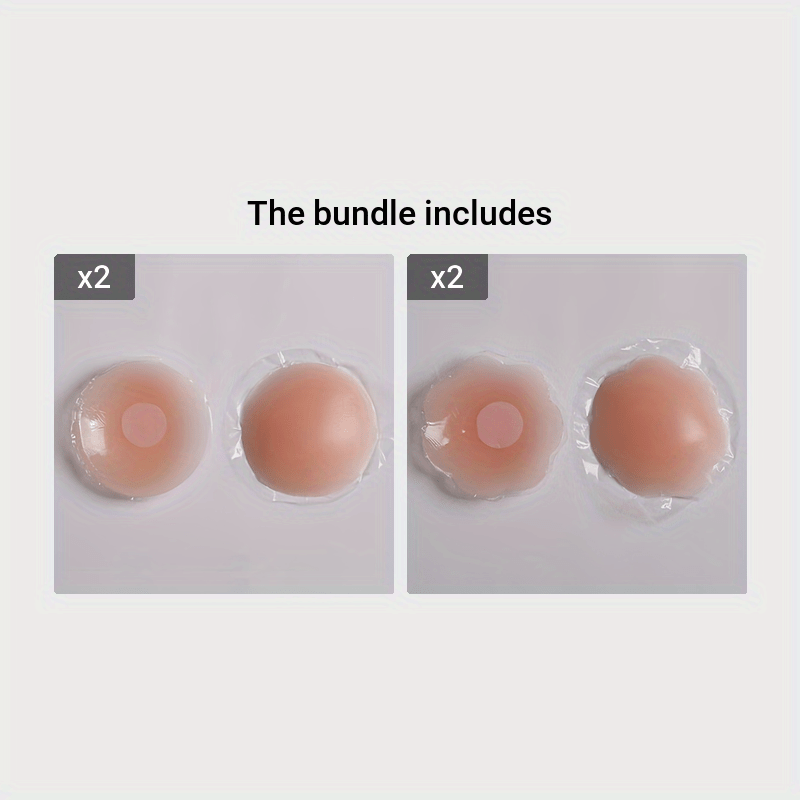 Reusable Silicone Nipple Covers Strapless Invisible Self-Adhesive for Women