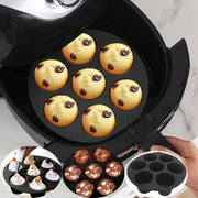 Silicone Muffin Mold 7 Cups Nonstick Cupcake Pan for Air Fryer Microwave Oven