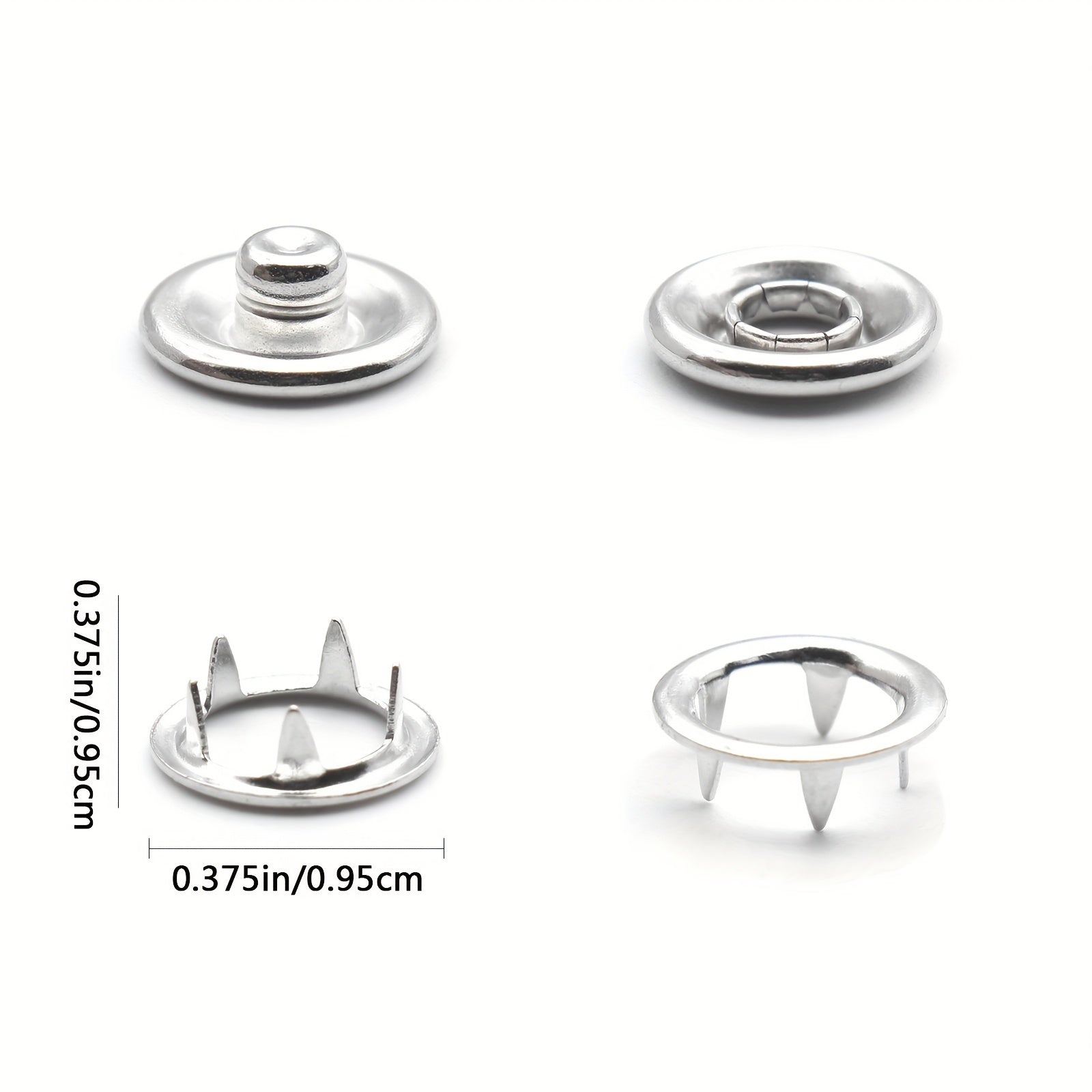 Kit de reparación de botones para costura y tejido con herramienta de instalación gris oscuro