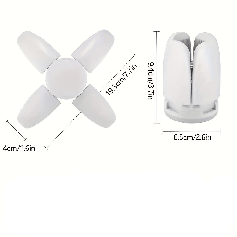 Foldable E27 LED Garage Ceiling Fan Blade Lamp 28W AC175-265V Hardwired Household