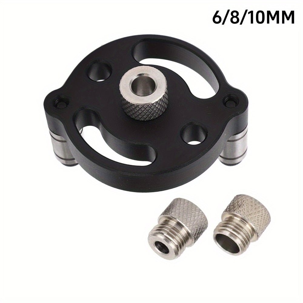 Self-Centering Woodworking Dowel Jig Aluminum Hand Drill Guide for Precise Holes