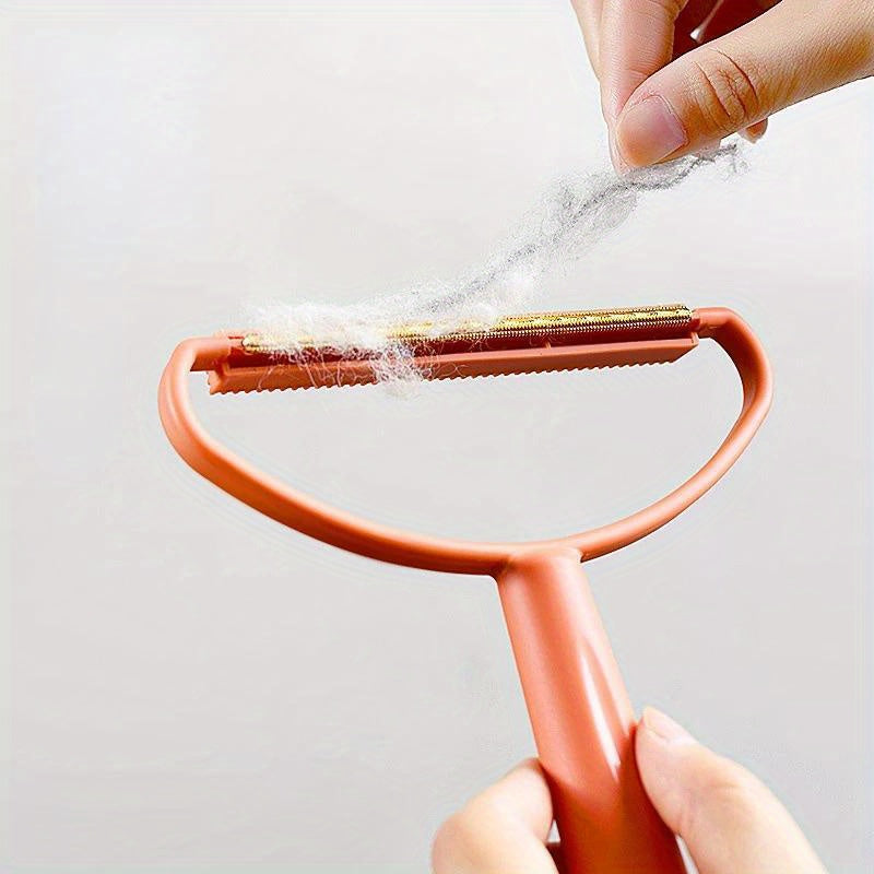 Dual-Purpose Hair Scraper and Lint Remover Pet Hair Brush Fabric Shaver with Ergonomic Handle