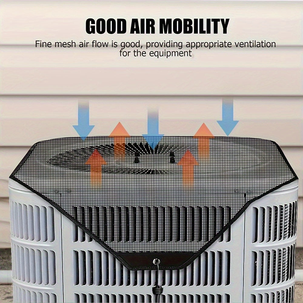 Outdoor Air Conditioner Cover 65.99cm Square Windproof Dustproof Cold Weather