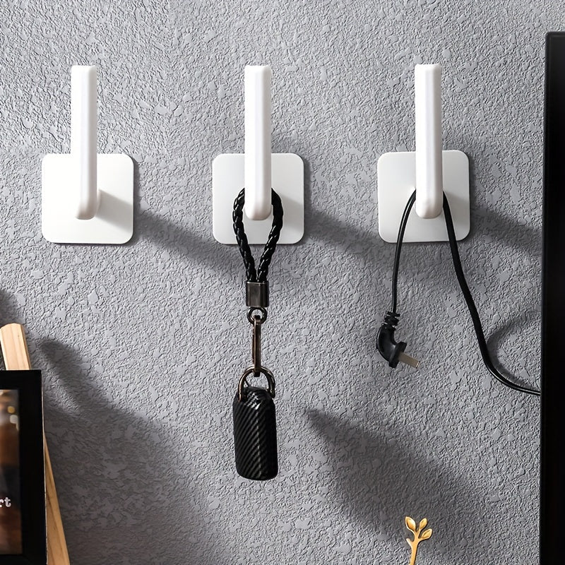 Waterproof Wall-Mounted Tissue Holder with L-Shaped Hook, Durable Plastic