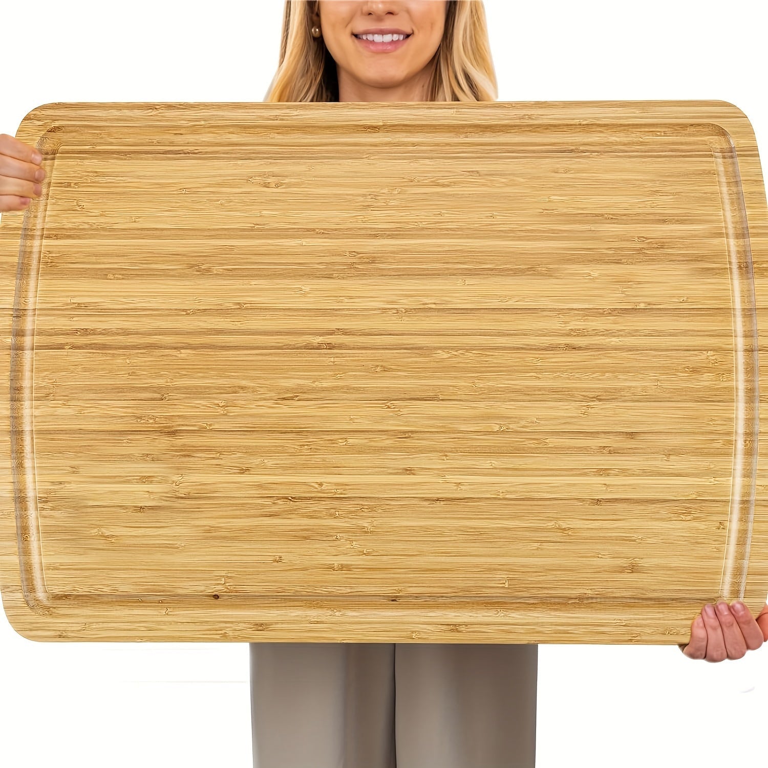Bamboo Cutting Board for Meat Cheese Vegetables Food Safe Kitchen Tool