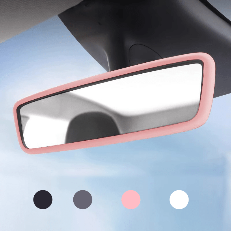 2pcs Car Rearview Mirror Protective Cover Set For Model 3 Y Pink White Gray Black