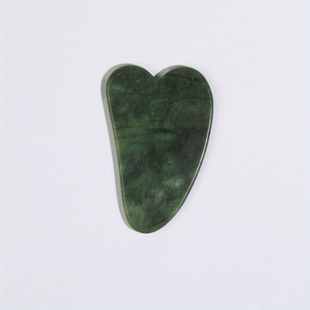 Jade Facial Massage Set with Roller Scraping Board and Stick Uncharged Natural Jade Beauty Tool