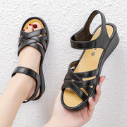 Women's Summer Flat Sandals PVC Open Toe T-Strap Comfortable Beach Shoes