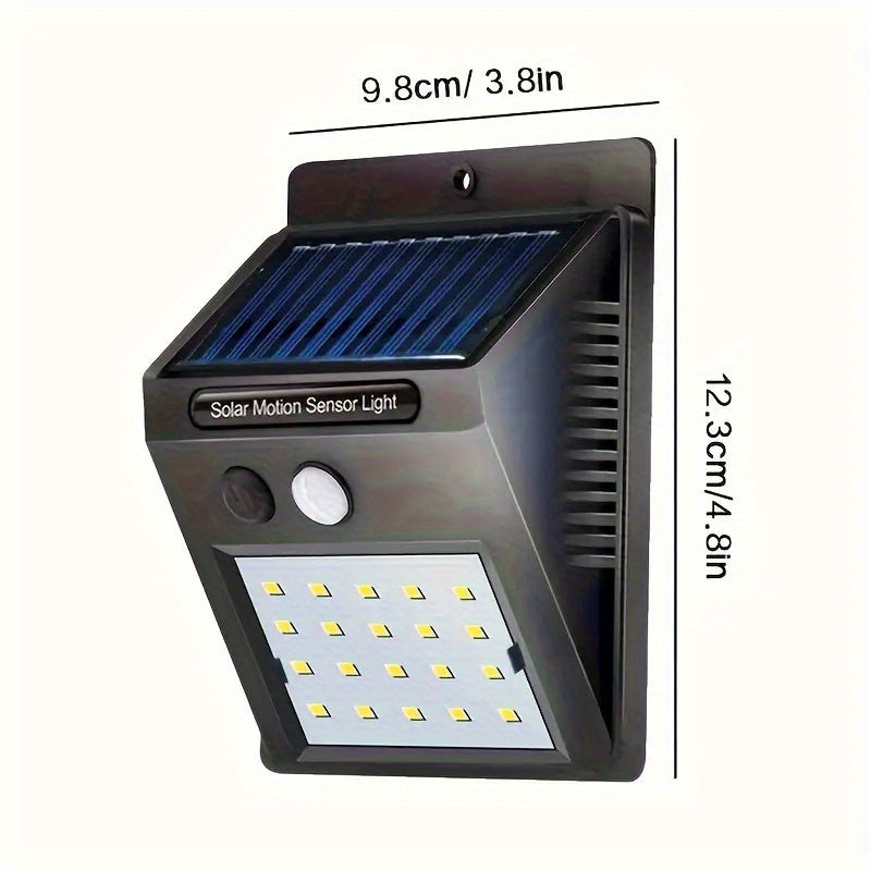 30 LED Solar Wall Light Outdoor Motion Sensor Garden Fence Garage Low Voltage
