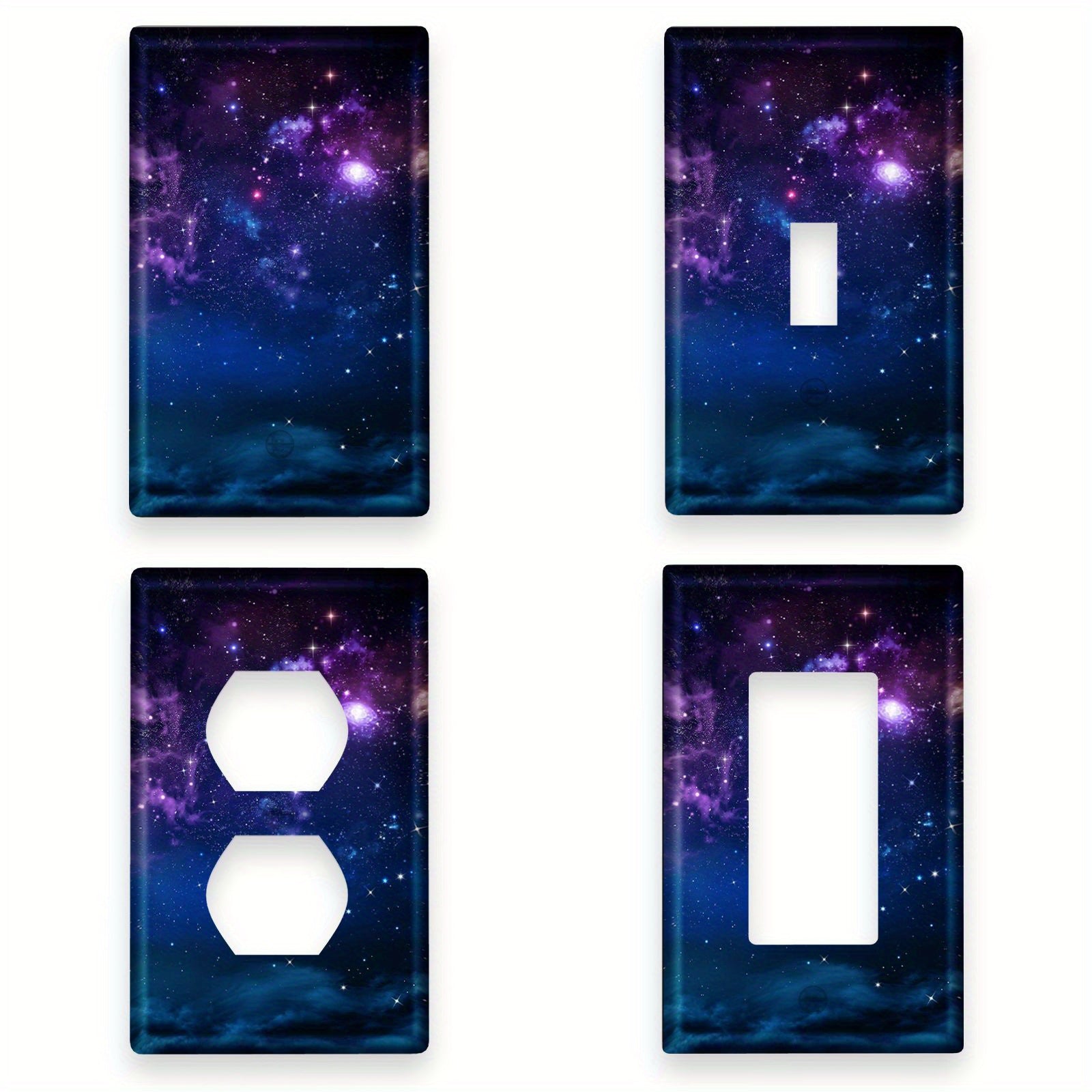 Starry Sky Light Switch Cover Wall Mount Single Rocker No Batteries Needed