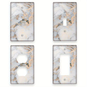 Marble Grain Wall Plate Cover for Single Switch Easy to Clean Matching Screws