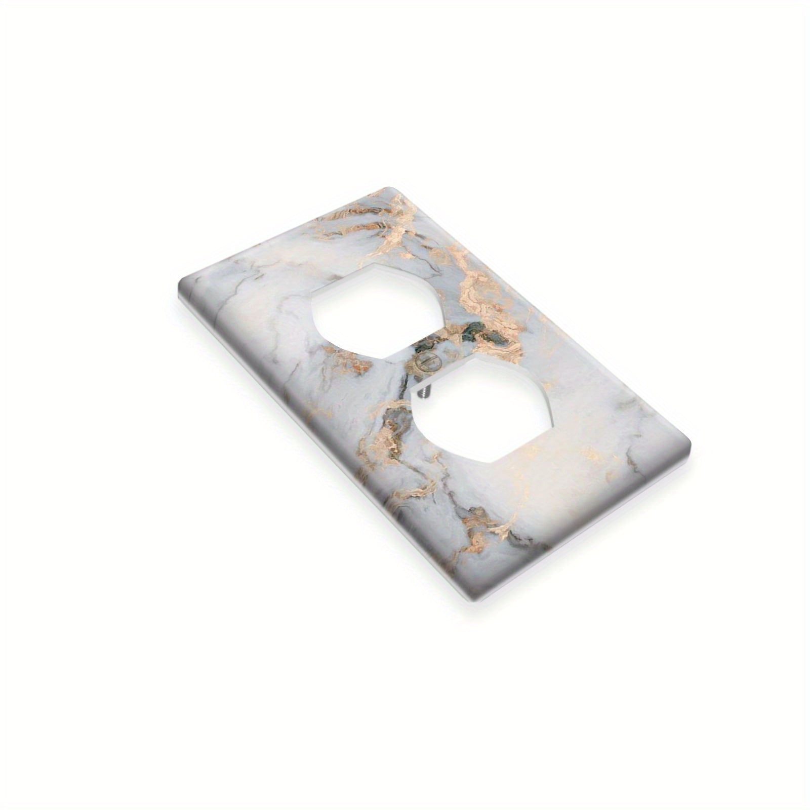 Marble Grain Wall Plate Cover for Single Switch Easy to Clean Matching Screws