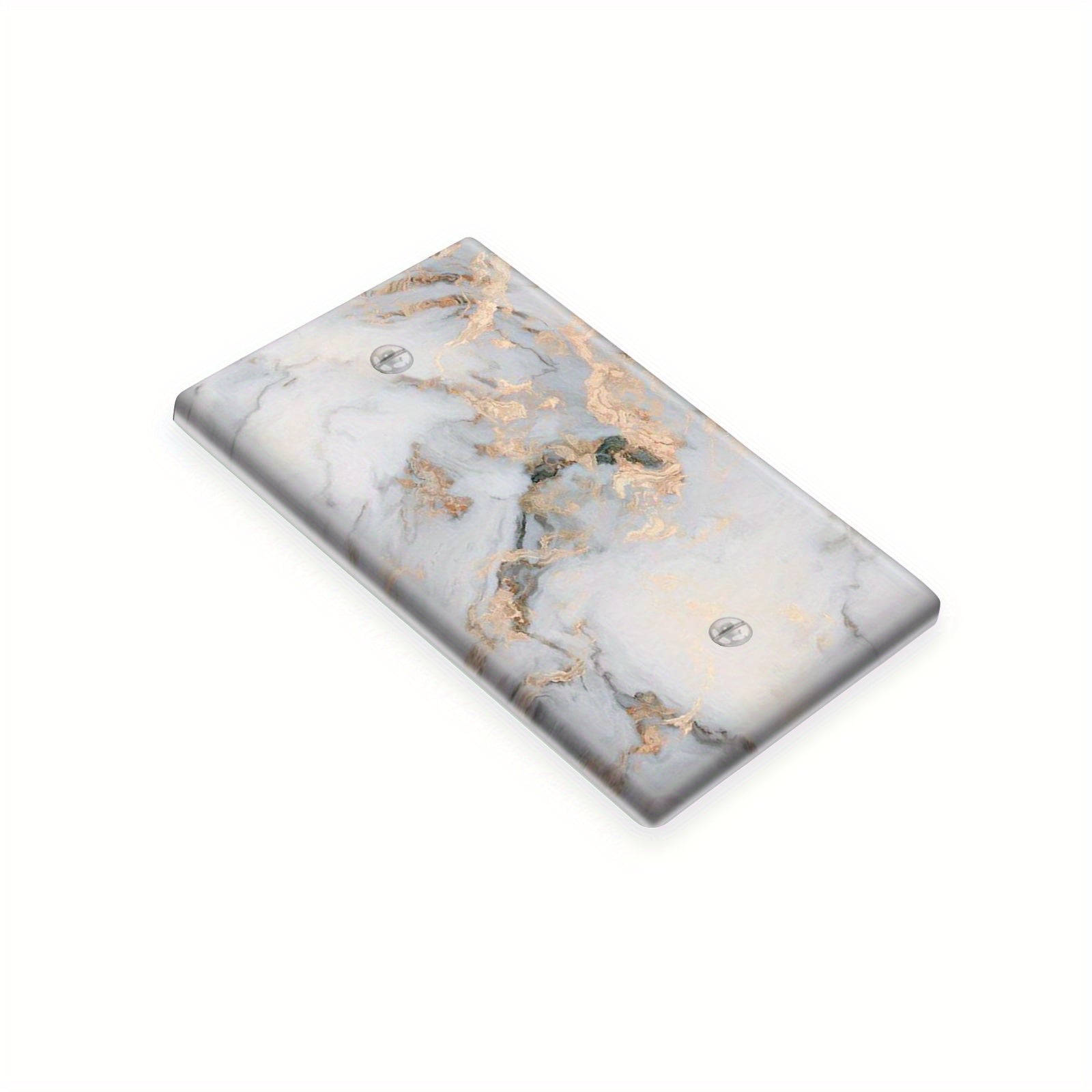 Marble Grain Wall Plate Cover for Single Switch Easy to Clean Matching Screws