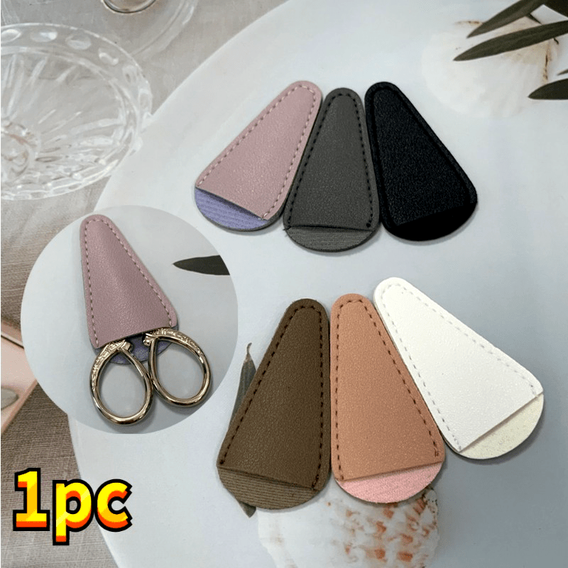 Estuche protector de cuero para tijeras y pinzas para viaje y almacenamiento