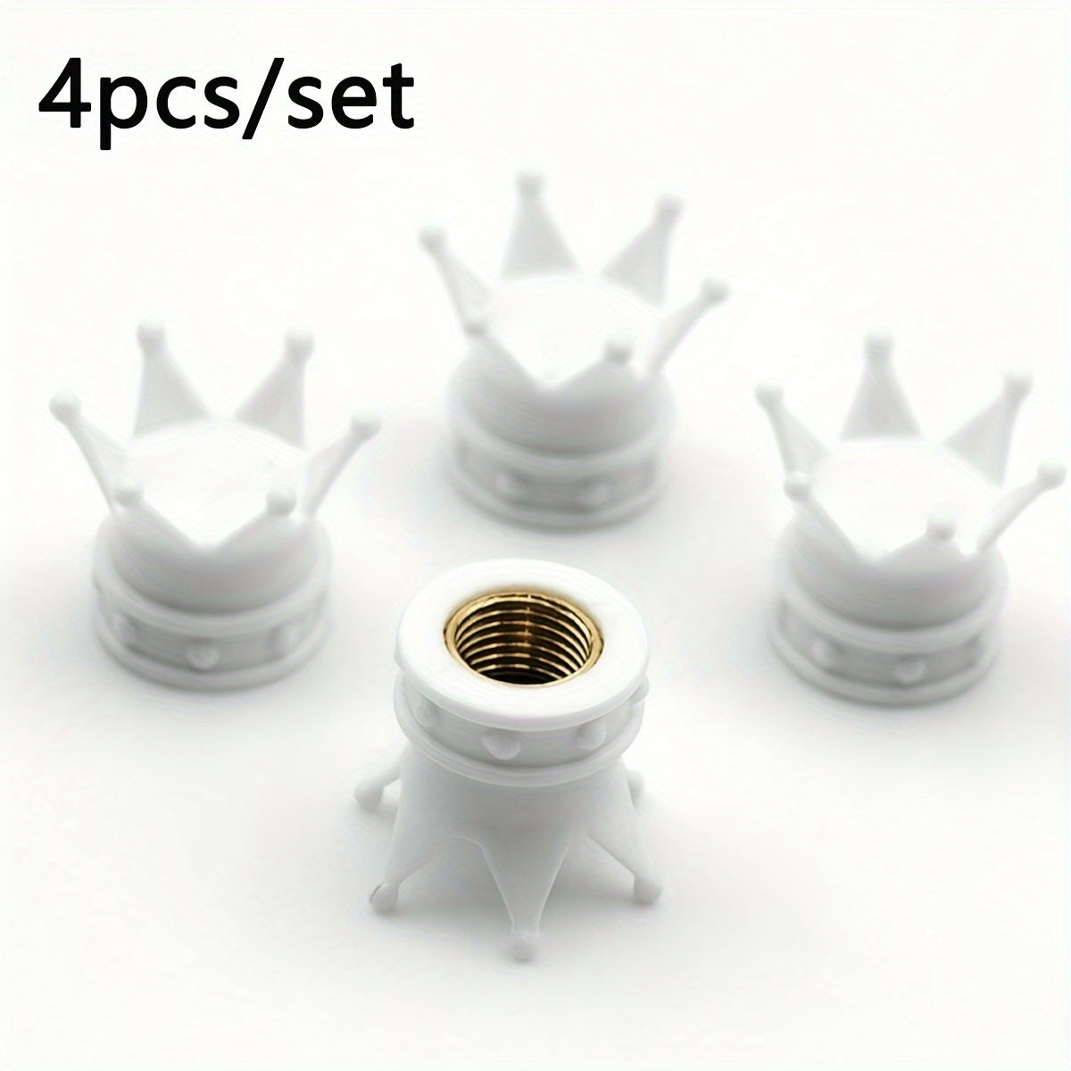 4 Pack Tire Valve Caps Durable Plastic Dust Covers for Cars and Motorcycles