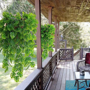 2 Pack Artificial Monstera Hanging Vines for Indoor Outdoor Decor Faux Tropical Plants