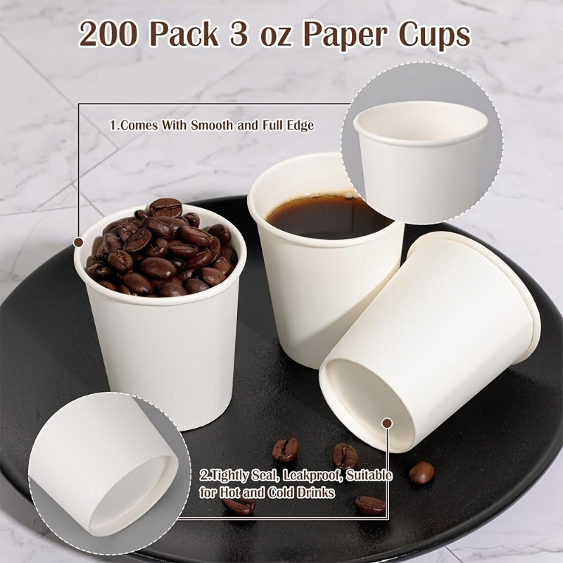 Disposable Small Paper Cups for Snacks Beverages and Tastings Pack of 50 or 100