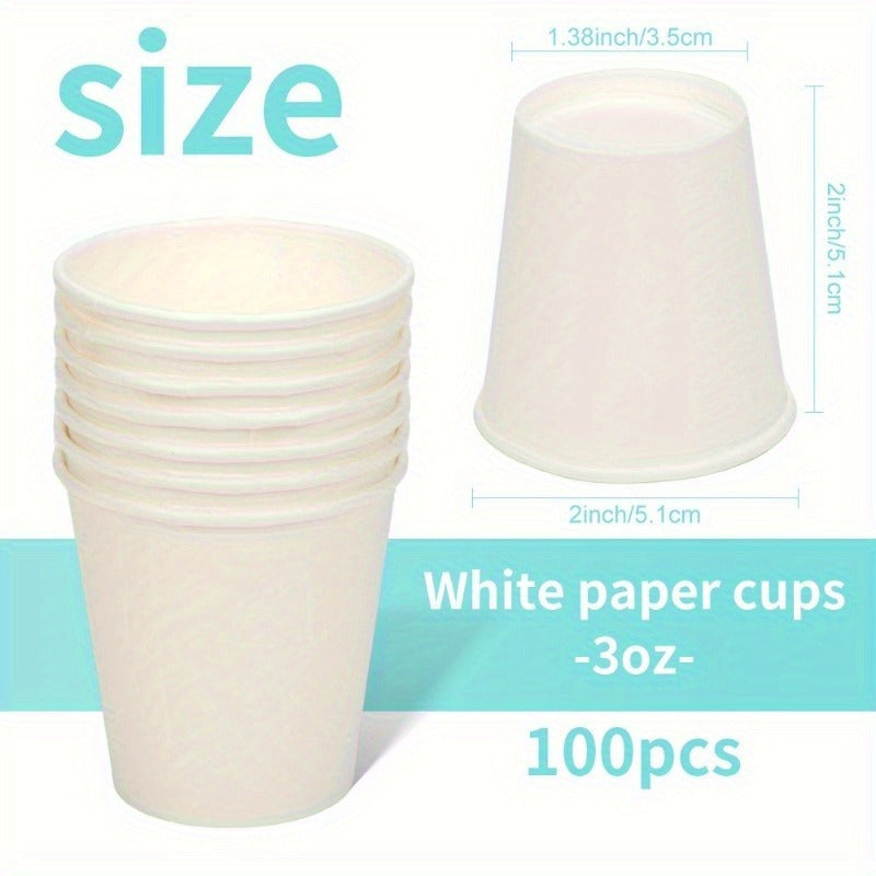 Disposable Small Paper Cups for Snacks Beverages and Tastings Pack of 50 or 100