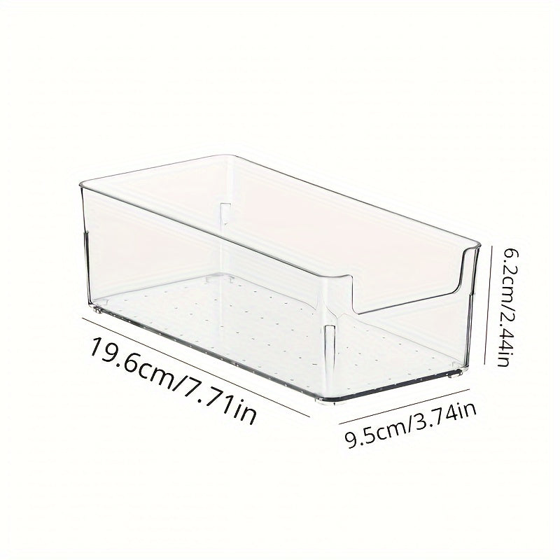 Juego de 3 cajas de almacenamiento de plástico transparente para organización de cajones y escritorio

Source:
Set of 3 Clear Plastic Storage Bins for Drawer and Desk Organization