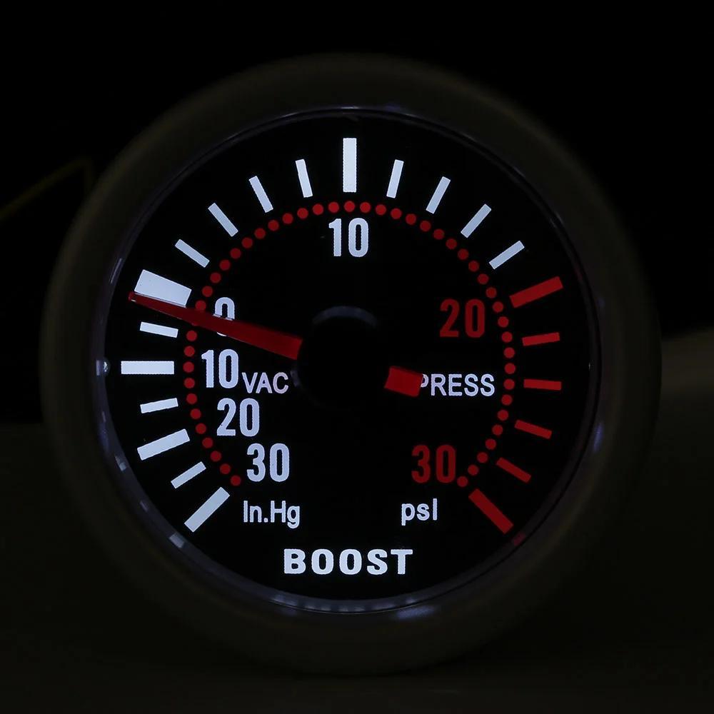 Universal Car Turbo Boost Gauge 52mm LED Smoke Lens Digital PSI Meter
