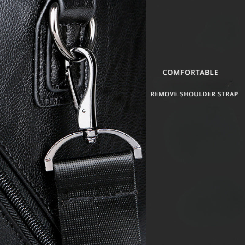 Men's Business Travel Duffel Bag Large Capacity Korean Style Black Coffee Non-Washable