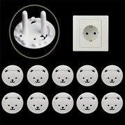 Childproof Outlet Covers Thick Round Head 5 or 10 Pack Plastic Safety Plug Protectors