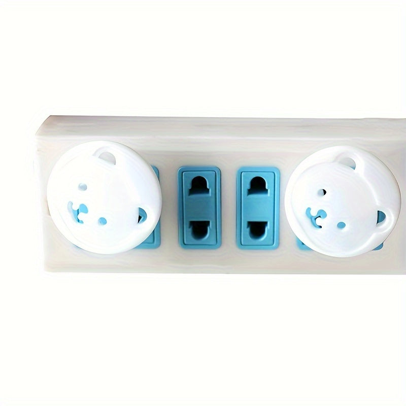 Childproof Outlet Covers Thick Round Head 5 or 10 Pack Plastic Safety Plug Protectors