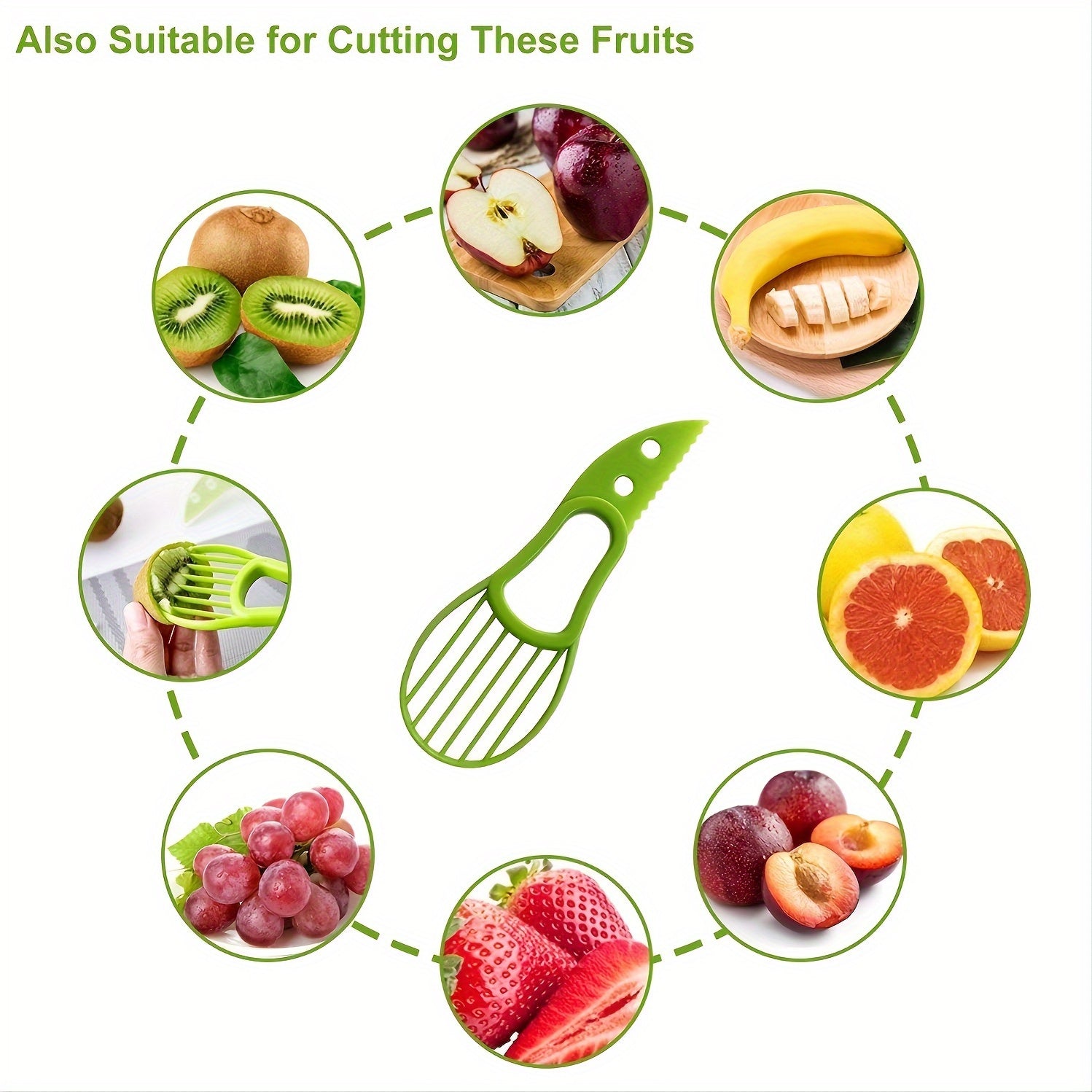 3-in-1 Avocado Slicer Peels Cores Slices Hass Avocados for Home Cooks
