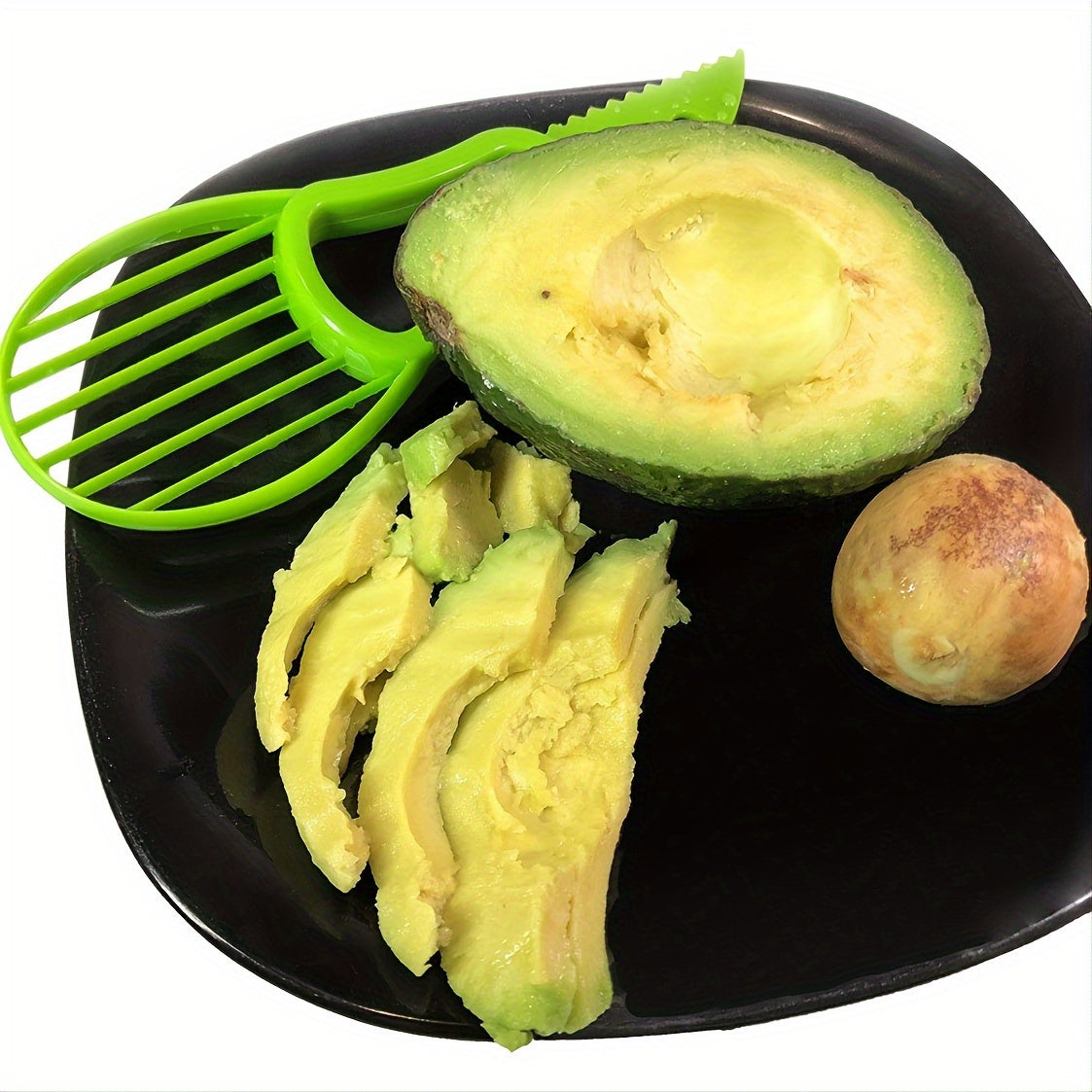 3-in-1 Avocado Slicer Peels Cores Slices Hass Avocados for Home Cooks