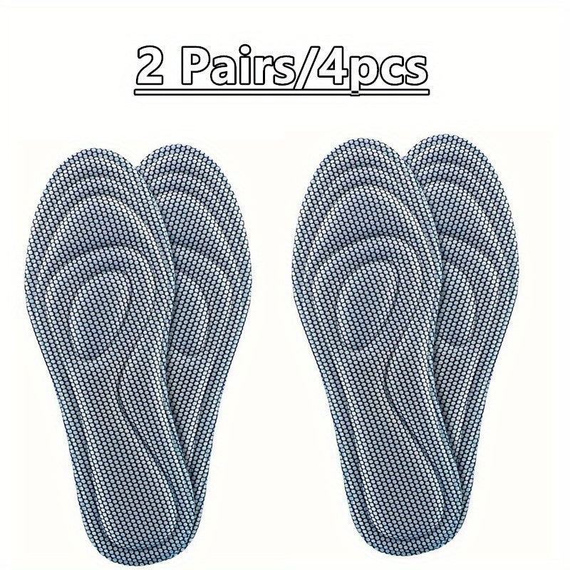 Unisex Memory Foam Insoles with Targeted Foot Support for Athletic Shoes