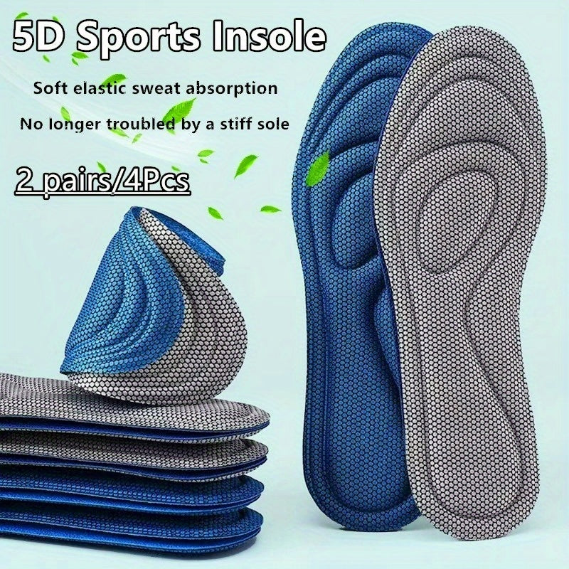 Unisex Memory Foam Insoles with Targeted Foot Support for Athletic Shoes