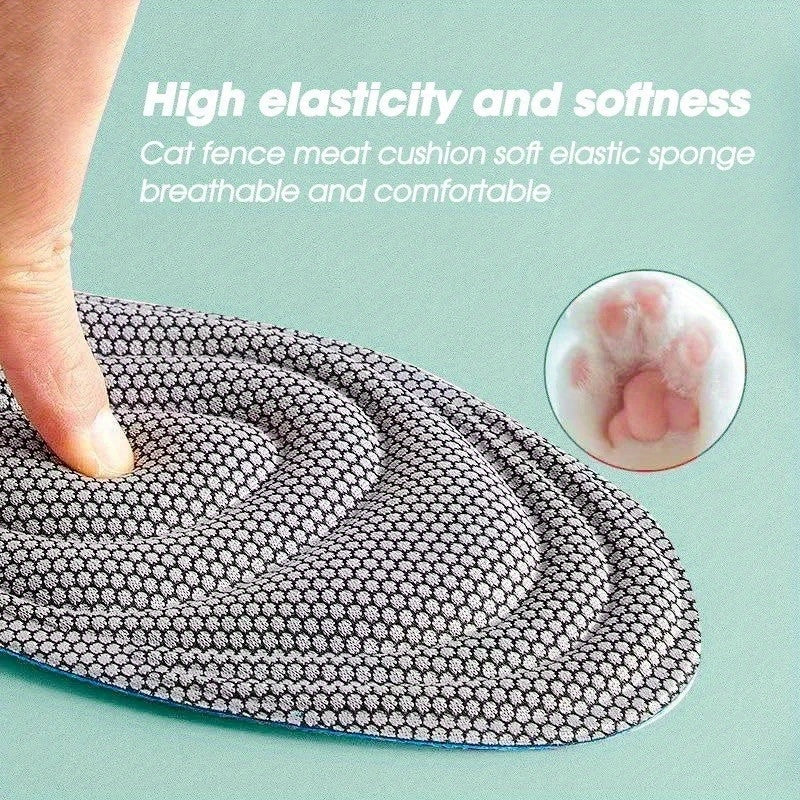 Unisex Memory Foam Insoles with Targeted Foot Support for Athletic Shoes