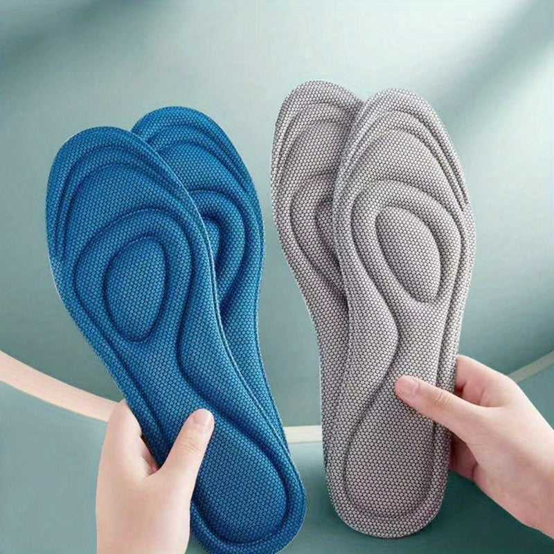 Unisex Memory Foam Insoles with Targeted Foot Support for Athletic Shoes