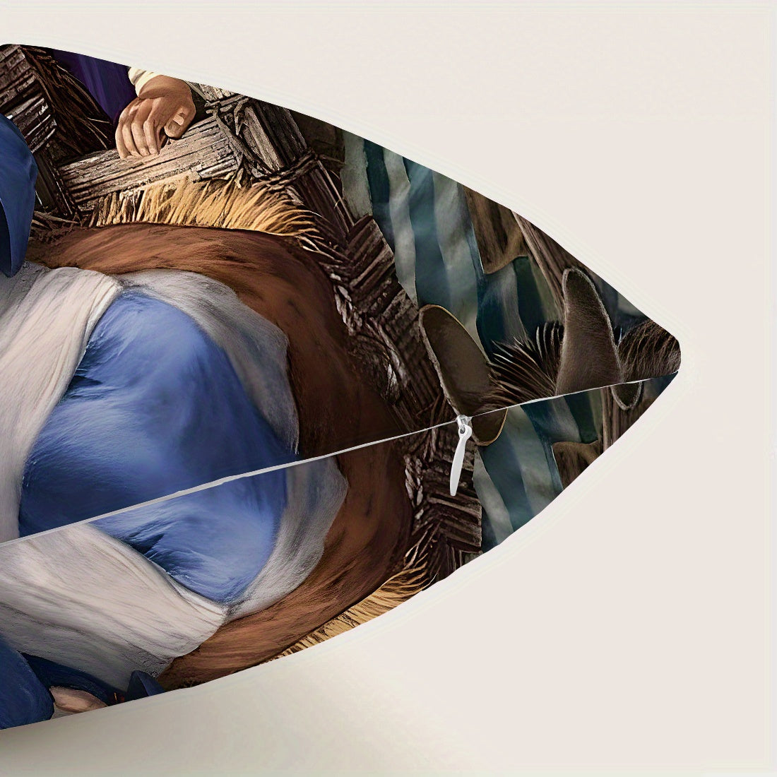 45x45cm Bible Story Illustration Peach Fleece Throw Pillow Cover for Living Room Sofa Bedroom