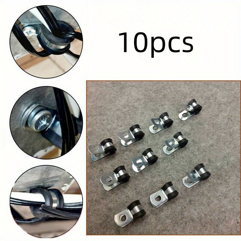 10 dona Tormoz Quvuri Kliplar Gomeyli Qoplangan P Kliplar 3/16 dyuym Chiziq Asboblar To'plami