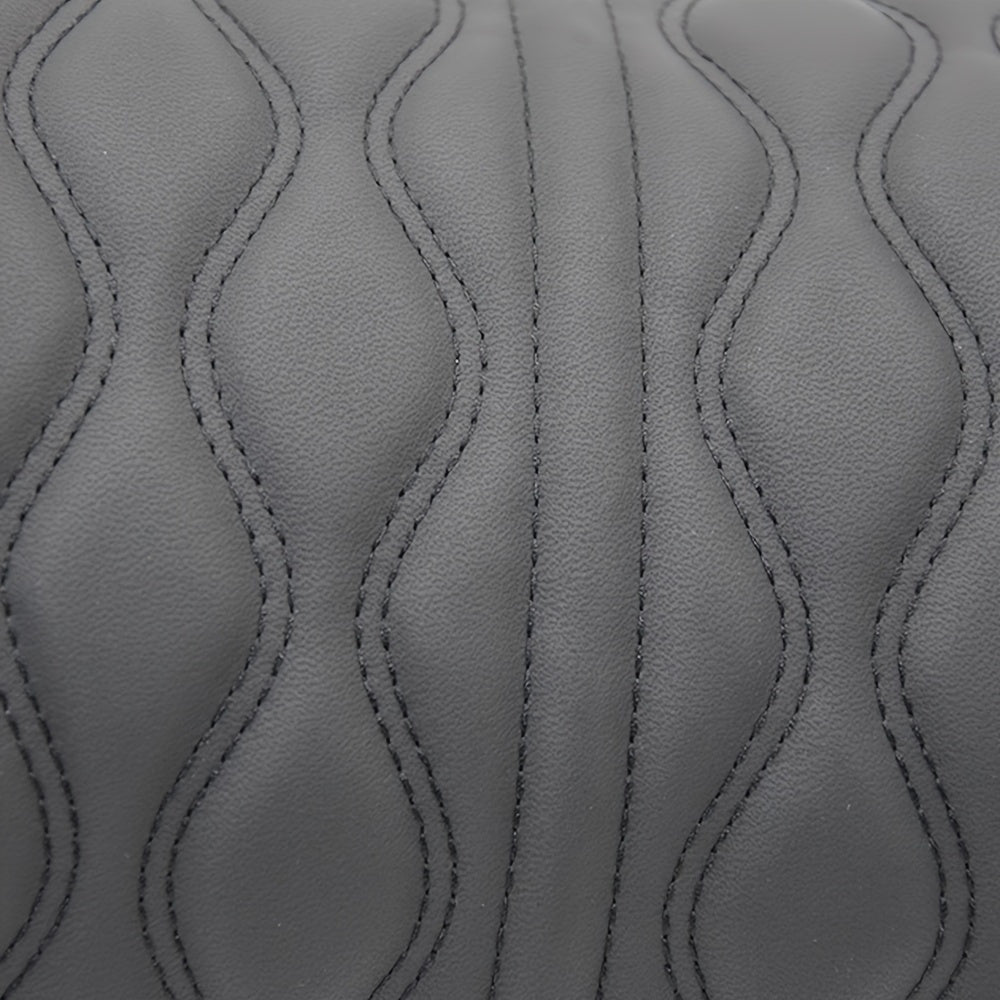 Car Interior Set PU Leather Memory Foam Neck Pillow Lumbar Support