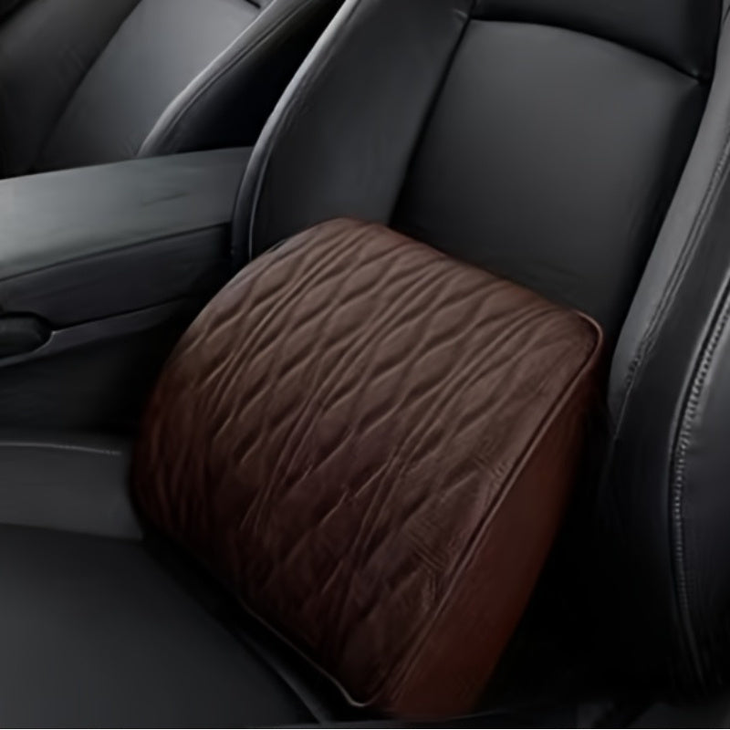 Car Interior Set PU Leather Memory Foam Neck Pillow Lumbar Support