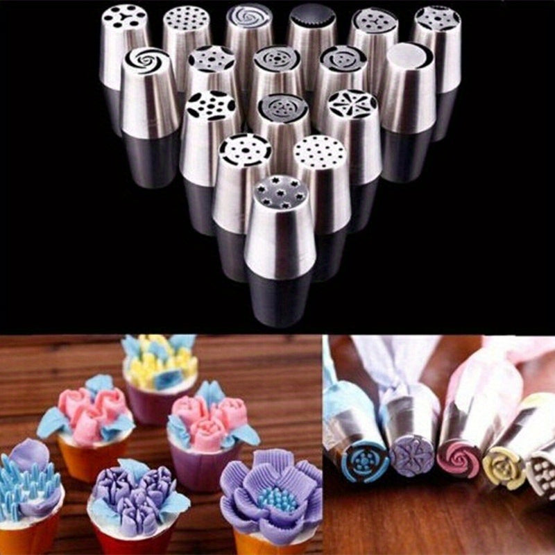 Stainless Steel Piping Nozzle Set for Cake and Cookie Decorating 10-Piece