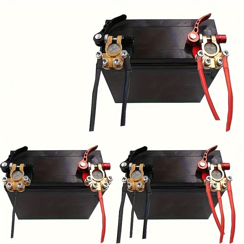 2 Pieces Zinc Alloy Car Battery Terminal Connectors Corrosion-Resistant Secure Fit