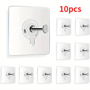 10 White Adhesive Wall Hooks Heavy Duty 5.9KG for Hanging and Home Organization
