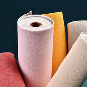 Самоклеящиеся льняные обои, рулон 5 м, стиль с формами и полосками, моющиеся, влагостойкие, защищающие от солнца, для легкого декорирования стен.