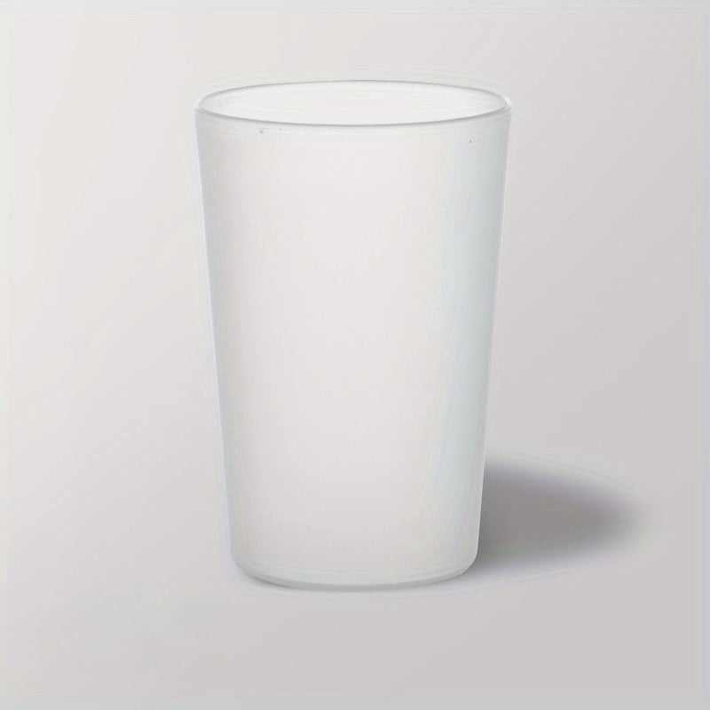 Juego de 4 vasos de plástico transparente para enjuague bucal con acabado mate y soporte para cepillo de dientes