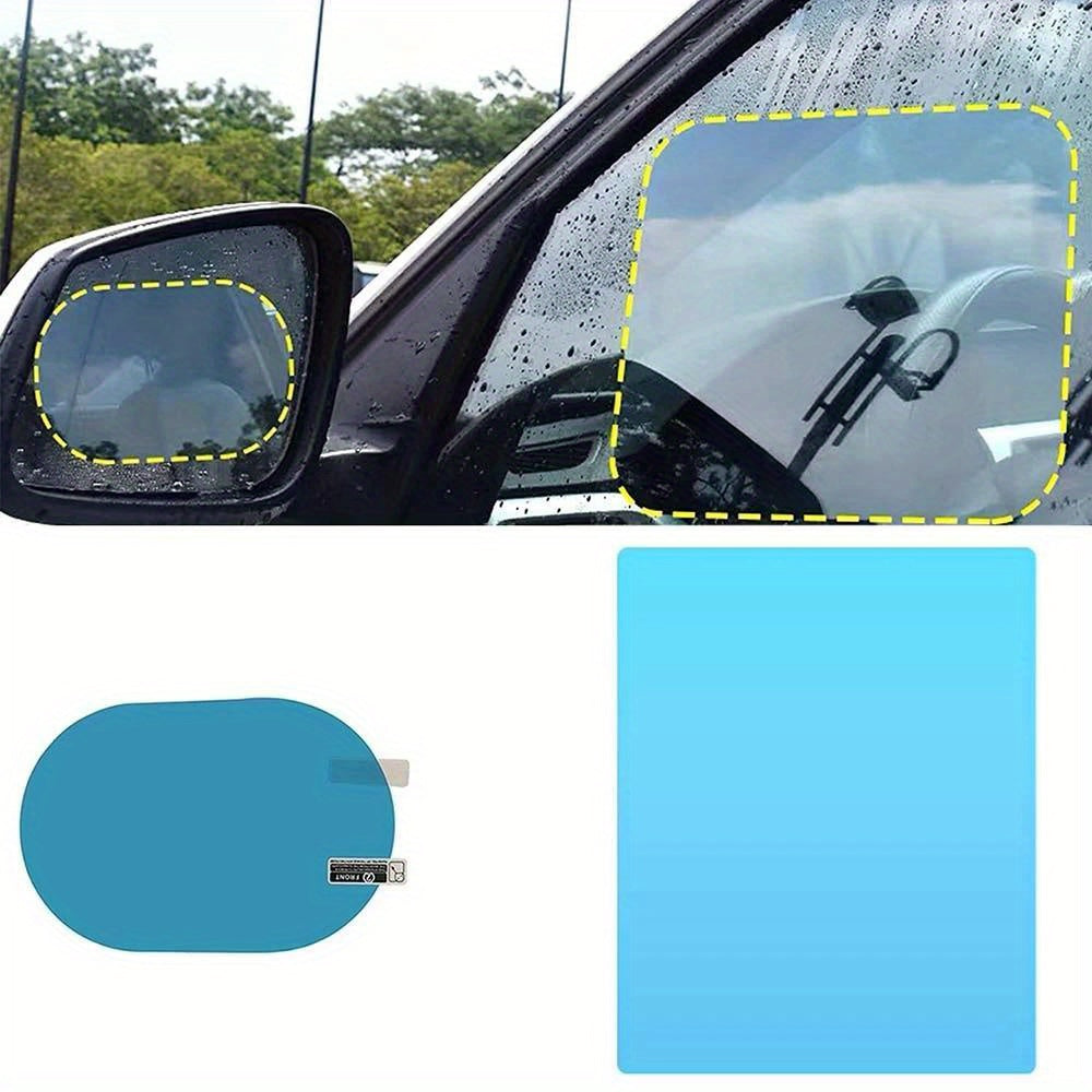 4PCS Avtomobil yomg'irga qarshi film shaffof oynali oynacha suv o'tkazmaydigan avtomobil qalqichi