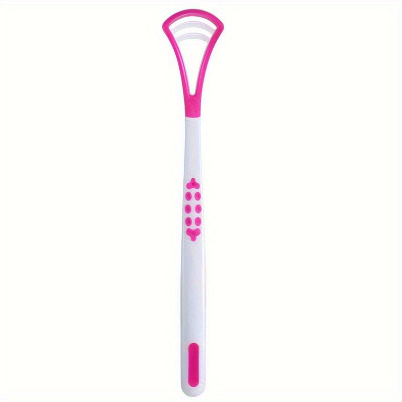 Унисекс-щетка для очистки языка с двухсторонней поверхностью, нескользящая ручка, инструмент для гигиены полости рта